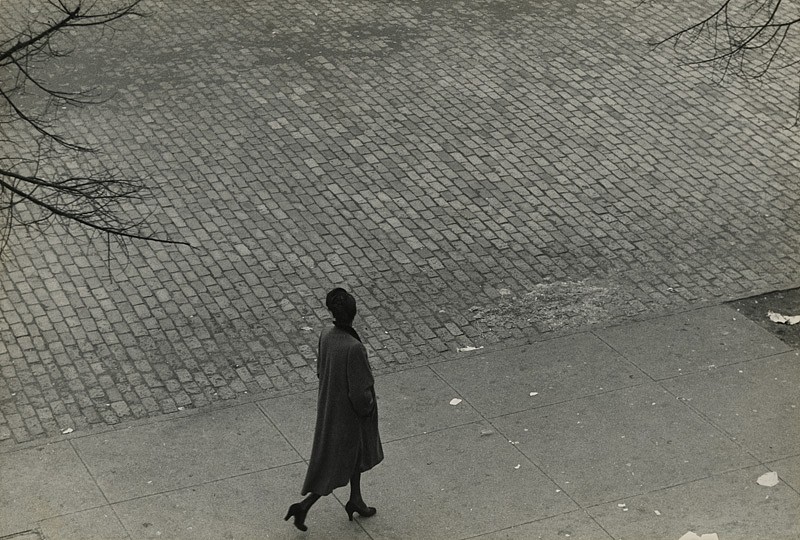 Roy DeCarava, Woman walking, above, New York, 1950
Vintage gelatin silver print, 9 1/8 x 13 1/2 in. (23.2 x 34.3 cm)
4169
Sold