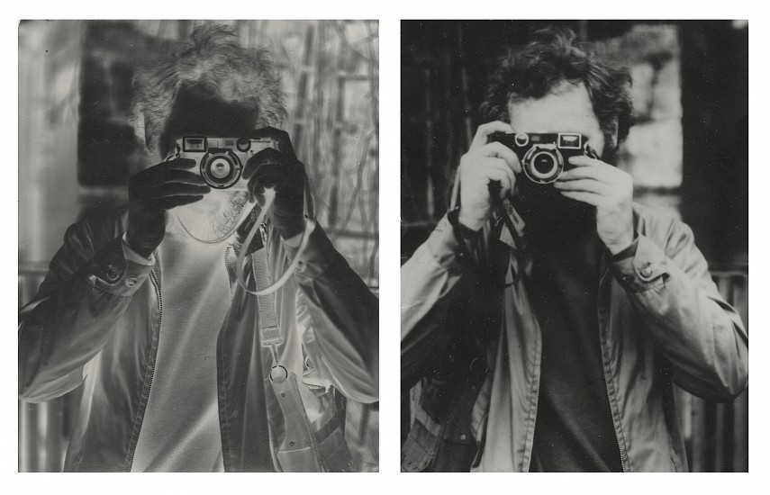 Kenneth Josephson, Greece, 1972
2 vintage gelatin silver prints, each, 3 1/16 x 2 9/16 in. (7.8 x 6.5 cm)
(Self-portrait. One direct negative and one direct positive, each made separately in camera.) unique
8031
