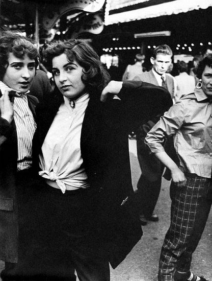 Roger Mayne, Teddy Girls, Battersea Fun Fair, 1956
Vintage gelatin silver print, 18 3/4 x 14 3/16 in. (47.6 x 36 cm)
2936
Sold