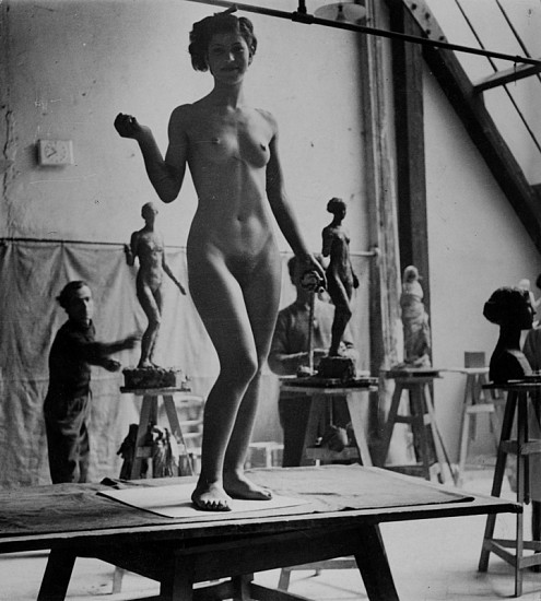 Josef Breitenbach, Sculpture Academy, Paris, c. 1935
Vintage gelatin silver print, 6 1/2 x 5 13/16 in. (16.5 x 14.8 cm)
5390
Sold