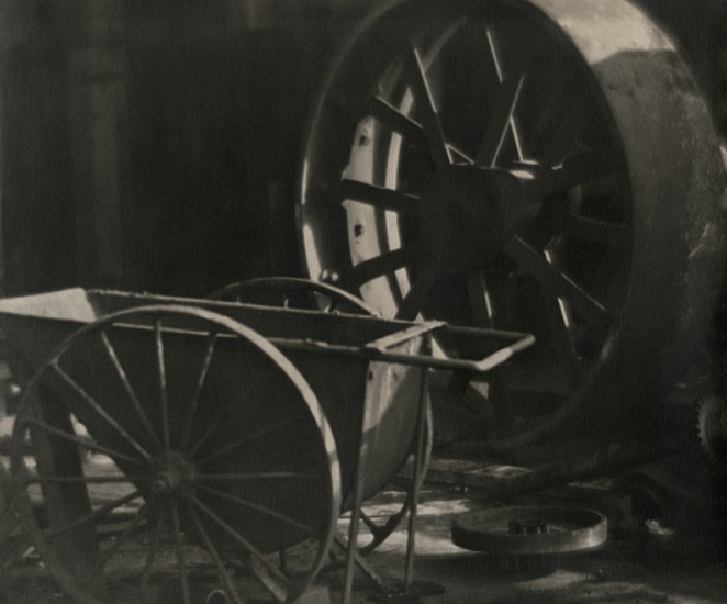 Alma Lavenson, Sunlit Wheels, 1929
Vintage gelatin silver print, 7 15/16 x 9 5/8 in. (20.2 x 24.4 cm)
5159