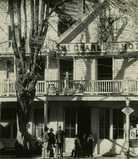 Alma Lavenson, St. Charles Hotel, Downieville, 1934
Vintage gelatin silver print, 8 1/8 x 7 1/16 in. (20.6 x 17.9 cm)
5173
Sold