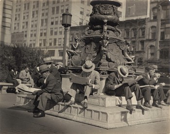 Work:&nbsp;At the base of the flagpole outside of the New York Public Library