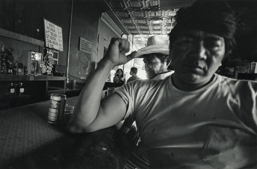 Roswell Angier, Indian Head Bar, Holbrook, Arizona, 1980
Vintage gelatin silver print, 8 1/2 x 13 in. (21.6 x 33 cm)
1303