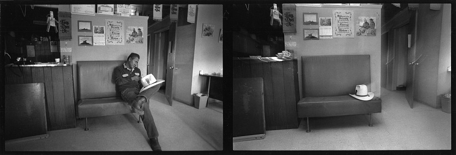 Roswell Angier, Jackson Arthur and his Hat, Thoreau, New Mexico, 1982
Vintage gelatin silver print, 4 x 12 3/8 in. (10.2 x 31.4 cm)
2795