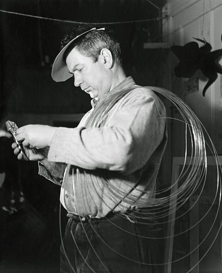 Herbert Matter, Alexander Calder in his New York City storefront studio, winter, 1936
Gelatin silver print; printed c. 1960s, 19 1/2 x 15 7/8 in. (49.5 x 40.3 cm)
6765
$8,000