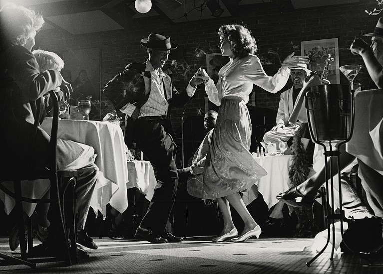 Herman Leonard, Palm Court Café, New Orleans, 1996
Gelatin silver print, 13 x 17 in. (33 x 43.2 cm)
A late photograph by Herman Leonard, after he moved to New Orleans, where, as he always had, prowled the night life. Signed by the photographer. Please see additional images for condition.
7413
Sold