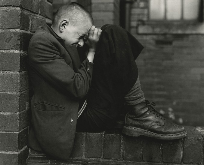 Chris Killip, Youth on wall, Jarrow, Tyneside, 1976
Gelatin silver print; printed 2007, 20 x 24 in. (50.8 x 61 cm)
Signed, titled and dated with "Chris Killip made this print on December 26th 2007" in pencil on print verso.
8362
$6,000