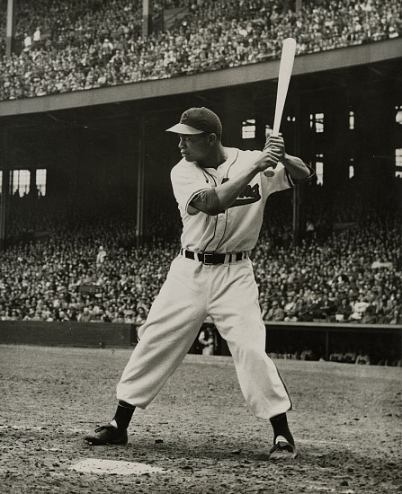 Arthur Alex Somers, Larry Doby, c. 1947-48
Early gelatin silver print, 10 x 8 in. (25.4 x 20.3 cm)
Titled "Doby, Larry/Baseball" in ink and "Larry Doby-OF-Cleveland" in pencil with Photographer's stamp and Houston Post April 2, 1959 stamp on print verso.
8552