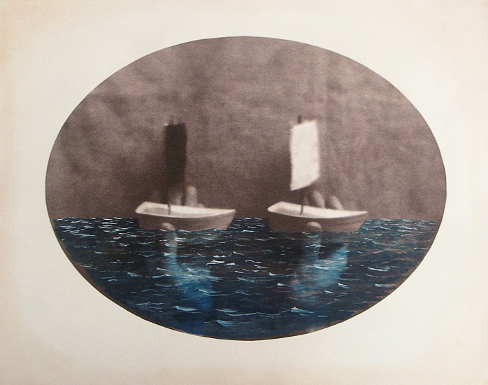 Dan Estabrook, At Sea, 2007
Salt print with watercolor and gouache , 16 x 20 in. (40.6 x 50.8 cm)
Edition 3/3. 
Illustrated: Estabrook, Dan. Forever & Never. Artsuite, 2024, pl. 9.
Custom framed.
8801
$5,800