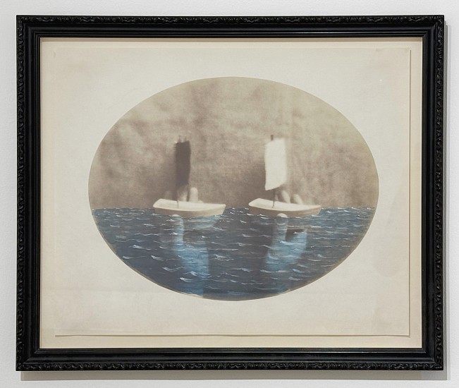 Dan Estabrook, At Sea, 2007
Salt print with watercolor and gouache , 16 x 20 in. (40.6 x 50.8 cm)
Edition 3/3. Signed, dated and editioned in pencil verso.
Illustrated: Estabrook, Dan. Forever & Never. Artsuite, 2024, pl. 9.
Custom framed.
8801
Sold